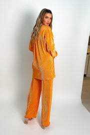 Oversize Bluse mit Schlaghose SET - Orange