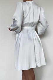 Minikleid Gewickelt - Weiß - BABESFASHION® | Dress Like a Babe